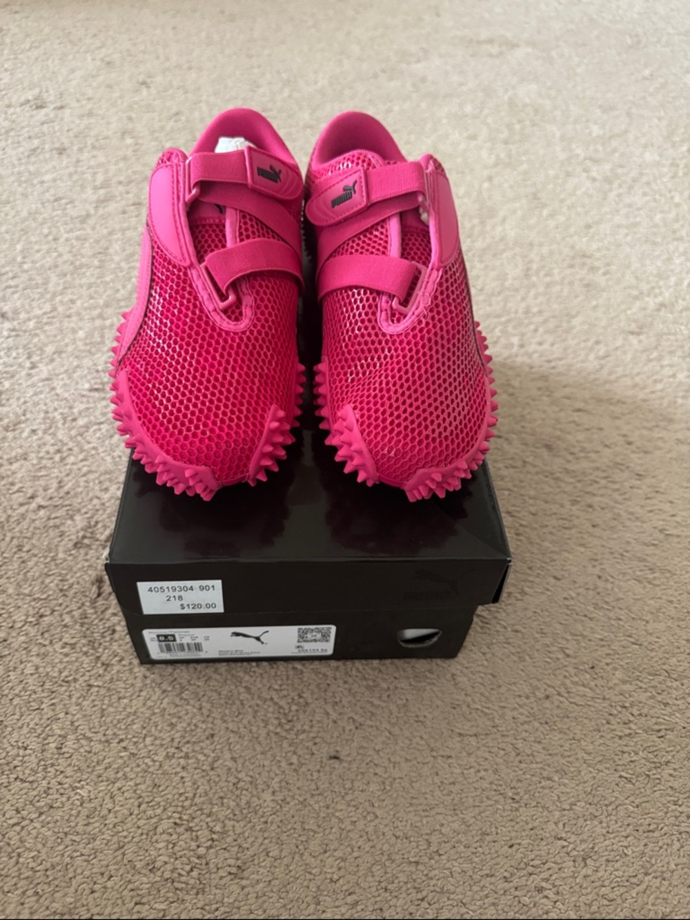 PUMA Women’s Pink Athletic Sneakers with Hook-and-Loop Straps